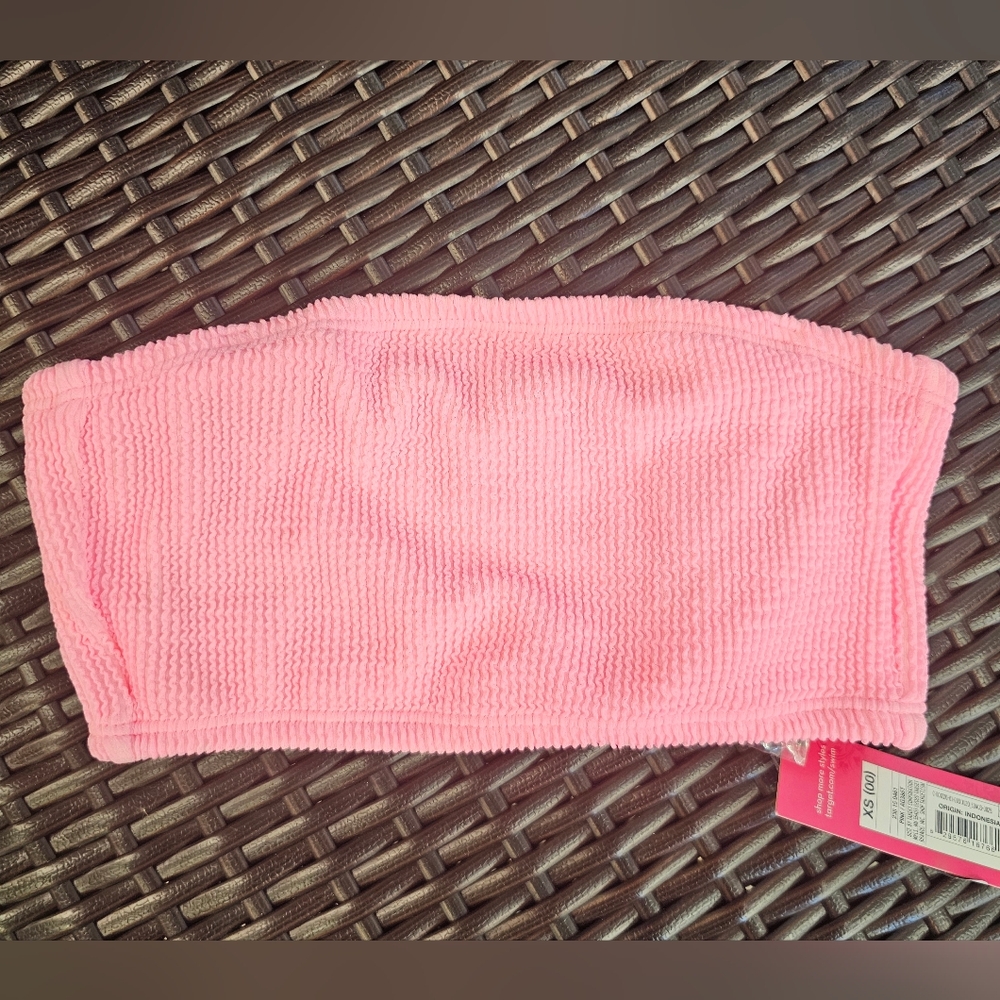 Women's Xhilaration pink bikini 2-in-1 bandeau top, XS (00)